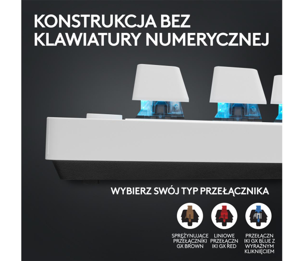 LOGITECH G PRO X TKL Lightspeed Tactile biały - 1172773 - zdjęcie 9